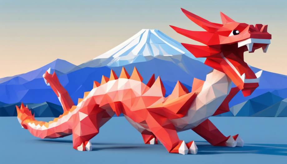 生成AIで作ったドラゴンと富士山
